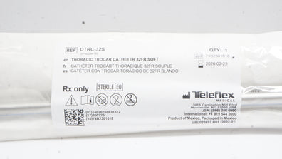 Teleflex DTRC-32S Thoracic Trocar Cath. Soft 32 Fr.